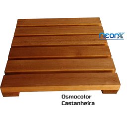 Deck de Madeira Modular 30x30 Cm Réguas 4 Cm com Pintura Neonx:osmocolor Castanheira S Tr - 2