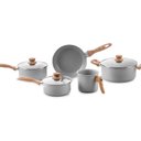 Ver imagem 1 de Jogo de Panelas Brinox Antiaderente Ceramic Life 5 Peças Easy Gris