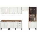 Ver mais imagens de Cozinha Modulada Demóbile 6 Peças Firenze C6p128 Amendola/nude Prime Tx