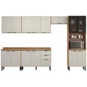 Ver imagem 7 de Cozinha Modulada Demóbile 6 Peças Firenze C6p128 Amendola/nude Prime Tx