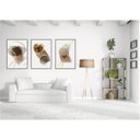 Ver imagem 2 de kit com 3 Quadros Decorativos Abstratos com Moldura e Vidro para Sala Quarto Escritório e Clínica 42