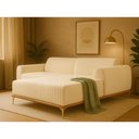 Ver imagem 3 de Sofá com Chaise Lado Direito 230cm Cocie Bouclé Off White - Sallar Home