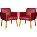 Ver imagem 1 de Kit 2 Poltronas Decorativa para Sala Recepção Consultório Nina Corino Cores Pé Palito 30 Cm Castanho