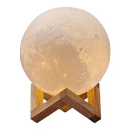 Luminária Lua Cheia 3d Abajur Usb com Suporte Decoração Estilosa e Aconchegante! - 1