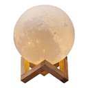 Ver imagem 1 de Luminária Lua Cheia 3d Abajur Usb com Suporte Decoração Estilosa e Aconchegante!