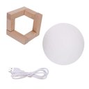 Ver imagem 3 de Luminária Lua Cheia 3d Abajur Usb com Suporte Decoração Estilosa e Aconchegante!