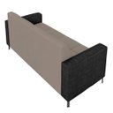 Ver imagem 7 de Sofá Living Decorativo Houston 2 Lugares 160cm Pés em Metal Veludo/ Pu Castor/ Preto G33 - Gran Belo
