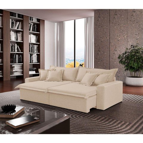 Sofá Montreal Linho 02 Módulos de 80cm B25cm Meu Sofá Online A294 Linho Creme