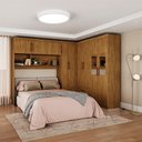 Ver imagem 1 de Guarda Roupa Casal Modulado 5 Portas Hercules 4 Portas 4 Gavetas com Espelho Cinamomo