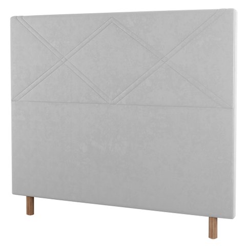 Cabeceira Cama Box Casal Queen Size Cairo 160cm Corano Branco - Abmaza