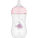 Ver imagem 2 de Mamadeira Easy Flow Elefante Rosa 270ml Anticolica Buba