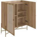 Ver imagem 2 de Armário Bar para Sala 2 Portas 93cm Industrial Indy A03 Hanover Dourado