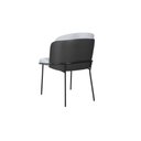 Ver imagem 2 de Cadeira Estofada Aurora Jantar Base Aço Carbono Espuma D28 - Preto