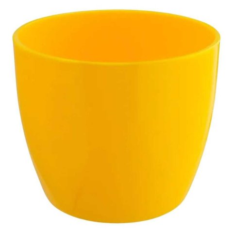 Cachepô Plástico 10 x 15cm - Amarelo - Mantac