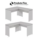 Ver imagem 7 de Mesa em L Escrivaninha 1,20m X 1,50m Escritório F5 Office Cor:cinza