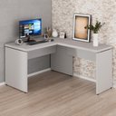 Ver imagem 1 de Mesa em L Escrivaninha 1,20m X 1,50m Escritório F5 Office Cor:cinza