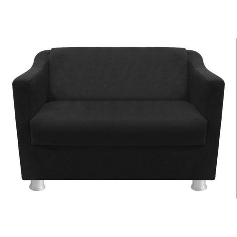 Poltrona Namoradeira Tilla Suede Preto Twdecora