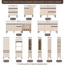 Ver imagem 6 de Armário Cozinha Modulada Compacta com Balcão para Pia 120cm Milano Multimóveis MP2474 - Vanilla