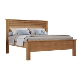 Cama Casal com Painel Ripado - Rivera-cumaru - Móveis Novo Horizonte - 1