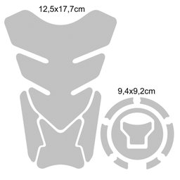 Kit Protetor Tanque Adesivo Moto Honda Acima 2018 Preto Pernalonga Teu Adesivo - 2