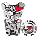 Ver imagem 1 de Kit Protetor Tanque Adesivo Moto Honda Acima 2018 Preto Pernalonga Teu Adesivo