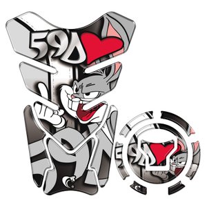Kit Protetor Tanque Adesivo Moto Honda Acima 2018 Preto Pernalonga Teu Adesivo