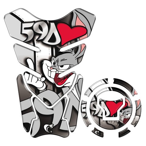 Kit Protetor Tanque Adesivo Moto Honda Acima 2018 Preto Pernalonga Teu Adesivo