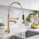 Ver imagem 7 de Kit Cuba Gourmet 64x40 Inox 304 Dourada com Escorredor Torneira Gourmet 2 Saídas Cozinha