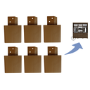 Ver imagem 1 de Kit 6 Pés Guarda Roupas Armários Roupeiros Marrom Fox