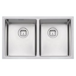 Cuba Tramontina Design Collection Quadrum em Aço Inox com Acabamento Scotch Brite 77x46 com 2 Cubas  - 1