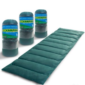 Kit 3 Colchonete Multiuso Solteiro Ginastica Yoga Exercício Academia Camping 190x60cm