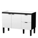 Ver imagem 1 de Gabinete de Cozinha 1,14m Mdp - Design Moderno e Resistente:preto/branco