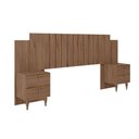 Ver imagem 1 de Cabeceira Cama Box Madeirado Casal/Queen Genova extensível c/ 4 Gavetas Avelã - Panan