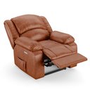 Ver imagem 1 de Poltrona do Papai Reclinável Pietra Elétrica Led Massagem Fh9 Pu Caramelo Brilho - Mpozenato