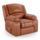 Ver imagem 7 de Poltrona do Papai Reclinável Pietra Elétrica Led Massagem Fh9 Pu Caramelo Brilho - Mpozenato