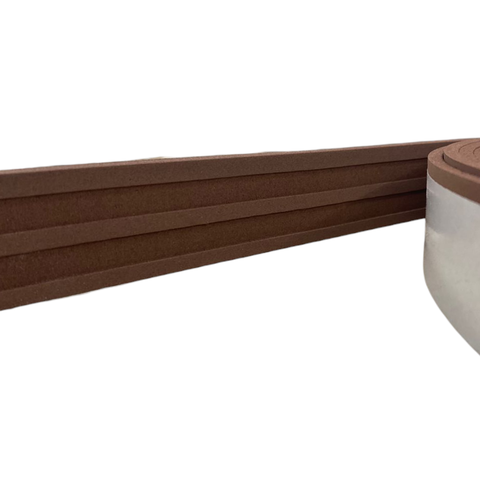 Moldura Roda Meio Eva Autocolante Marte 3,5cmx5mm 25 Metros - Marrom