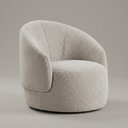 Ver imagem 7 de Poltrona Decorativa Orgânica Saara Sala de Estar Living Luxo Bouclê Bege - Abmaza