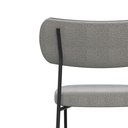Ver imagem 7 de Kit 04 Cadeiras Sala de Jantar Lila com Encosto Couríssimo Preto Linho Cinza - Desk Design