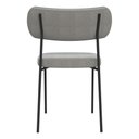 Ver imagem 2 de Kit 04 Cadeiras Sala de Jantar Lila com Encosto Couríssimo Preto Linho Cinza - Desk Design