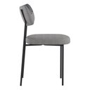 Ver imagem 6 de Kit 04 Cadeiras Sala de Jantar Lila com Encosto Couríssimo Preto Linho Cinza - Desk Design