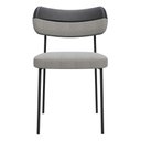 Ver imagem 5 de Kit 04 Cadeiras Sala de Jantar Lila com Encosto Couríssimo Preto Linho Cinza - Desk Design