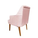 Ver imagem 2 de Kit 2 Cadeiras Poltronas Paris Decorativa Suede com Braça Rosa para Sala de Estar ou Escritório
