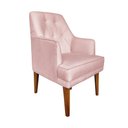 Ver imagem 4 de Kit 2 Cadeiras Poltronas Paris Decorativa Suede com Braça Rosa para Sala de Estar ou Escritório