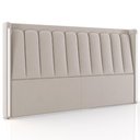 Ver imagem 2 de Cabeceira Cama Casal 140cm Luara Veludo Bege Z37 - Mpozenato