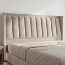 Ver imagem 1 de Cabeceira Cama Casal 140cm Luara Veludo Bege Z37 - Mpozenato
