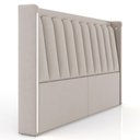 Ver imagem 6 de Cabeceira Cama Casal 140cm Luara Veludo Bege Z37 - Mpozenato