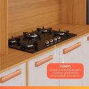 Ver imagem 5 de Armário de Cozinha Completa 14 Portas 2 Gavetas Núbia Madeirado/Off White Madeirado/Off White