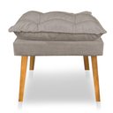 Ver imagem 3 de Kit 2 Poltronas Decorativa e Puff Opala Luxo Linho Cappuccino Dal Poz Estofados