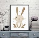 Ver imagem 1 de Quadro Arte Infantil Coelhinho 45x34cm - com Vidro:moldura Branca