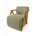 Ver imagem 2 de Poltrona Estofada em Bouclé Linha Hope Verde Oliva